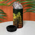 Hawaiian Sea Turtle 4 in 1 Can Cooler Tumbler Reggae Hibiscus Flowers and Kakau Pattern