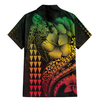 Hawaiian Sea Turtle Family Matching Mermaid Dress and Hawaiian Shirt Reggae Hibiscus Flowers and Kakau Pattern