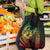 Hawaiian Sea Turtle Grocery Bag Reggae Hibiscus Flowers and Kakau Pattern