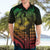 Hawaiian Sea Turtle Hawaiian Shirt Reggae Hibiscus Flowers and Kakau Pattern