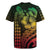 Hawaiian Sea Turtle Rugby Jersey Reggae Hibiscus Flowers and Kakau Pattern