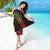 Hawaiian Sea Turtle Sarong Reggae Hibiscus Flowers and Kakau Pattern