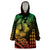 Hawaiian Sea Turtle Wearable Blanket Hoodie Reggae Hibiscus Flowers and Kakau Pattern