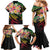 Kiribati Red Jasmine Mango Family Matching Mermaid Dress and Hawaiian Shirt Reggae Polynesian Art Vibe