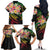 Kiribati Red Jasmine Mango Family Matching Off The Shoulder Long Sleeve Dress and Hawaiian Shirt Reggae Polynesian Art Vibe