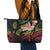 Kiribati Red Jasmine Mango Leather Tote Bag Reggae Polynesian Art Vibe