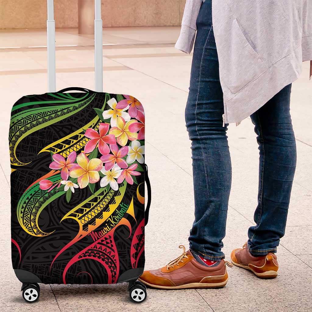 Kiribati Red Jasmine Mango Luggage Cover Reggae Polynesian Art Vibe