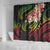 Kiribati Red Jasmine Mango Shower Curtain Reggae Polynesian Art Vibe