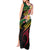 Kiribati Red Jasmine Mango Tank Maxi Dress Reggae Polynesian Art Vibe