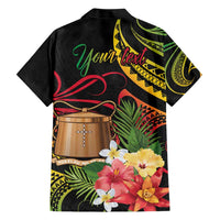 Personalised Tokelau Tropical Flowers Family Matching Short Sleeve Bodycon Dress and Hawaiian Shirt Reggae Polynesian Art Vibe
