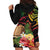 Personalised Tokelau Tropical Flowers Hoodie Dress Reggae Polynesian Art Vibe