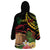 Personalised Tokelau Tropical Flowers Wearable Blanket Hoodie Reggae Polynesian Art Vibe