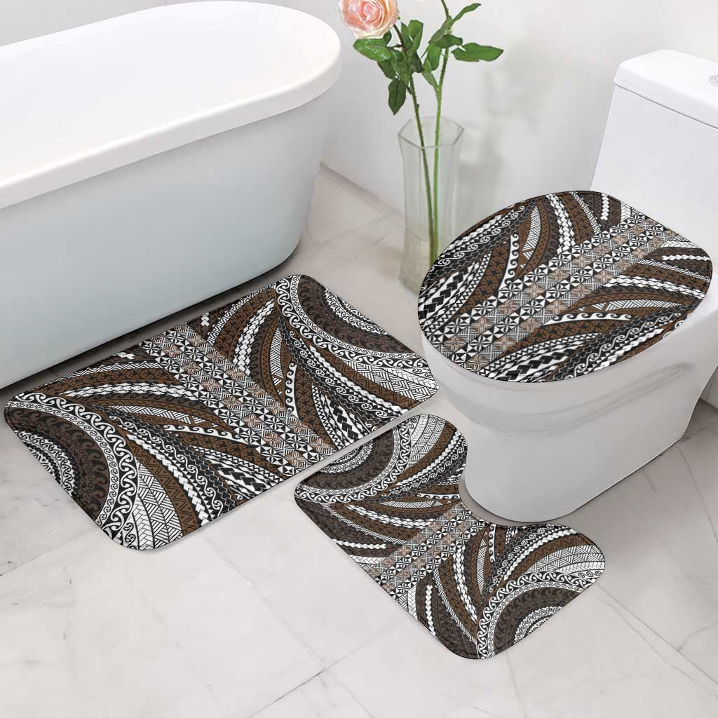 Brown Tongan Polynesian Tribal Bathroom Set - Polynesian Pride