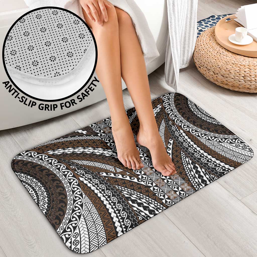 Brown Tongan Polynesian Tribal Bathroom Set - Polynesian Pride