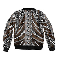 Brown Tongan Polynesian Tribal Bomber Jacket - Polynesian Pride