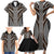 Brown Tongan Polynesian Tribal Family Matching Short Sleeve Bodycon Dress and Hawaiian Shirt - Polynesian Pride
