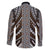 Brown Tongan Polynesian Tribal Family Matching Short Sleeve Bodycon Dress and Hawaiian Shirt - Polynesian Pride