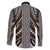 Brown Tongan Polynesian Tribal Family Matching Tank Maxi Dress and Hawaiian Shirt - Polynesian Pride