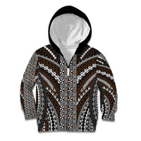Brown Tongan Polynesian Tribal Kid Hoodie - Polynesian Pride