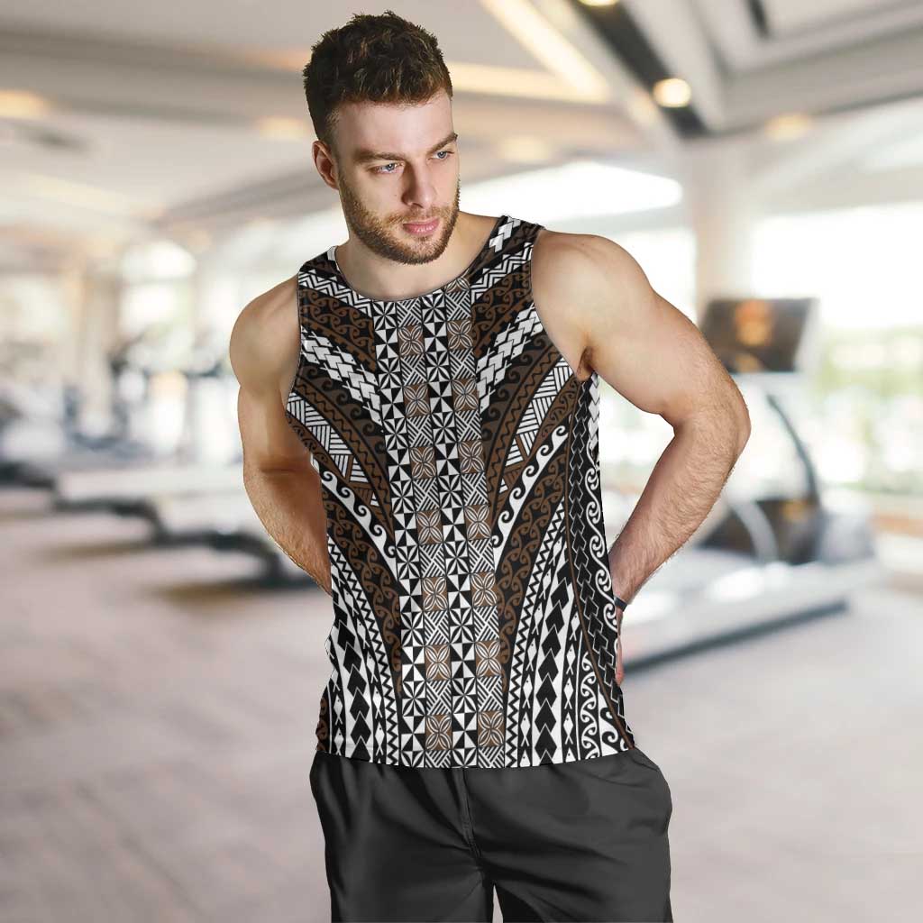 Brown Tongan Polynesian Tribal Men Tank Top - Polynesian Pride