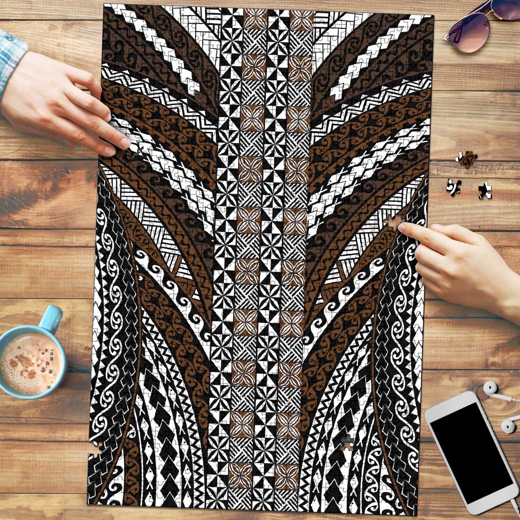 Brown Tongan Polynesian Tribal Puzzle - Polynesian Pride