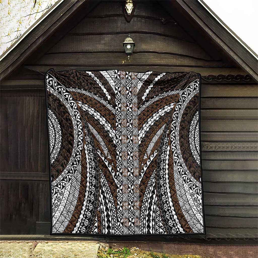 Brown Tongan Polynesian Tribal Quilt - Polynesian Pride