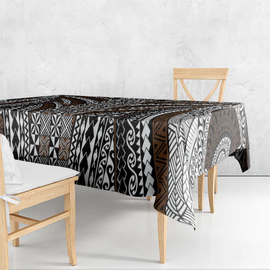 Brown Tongan Polynesian Tribal Tablecloth - Polynesian Pride