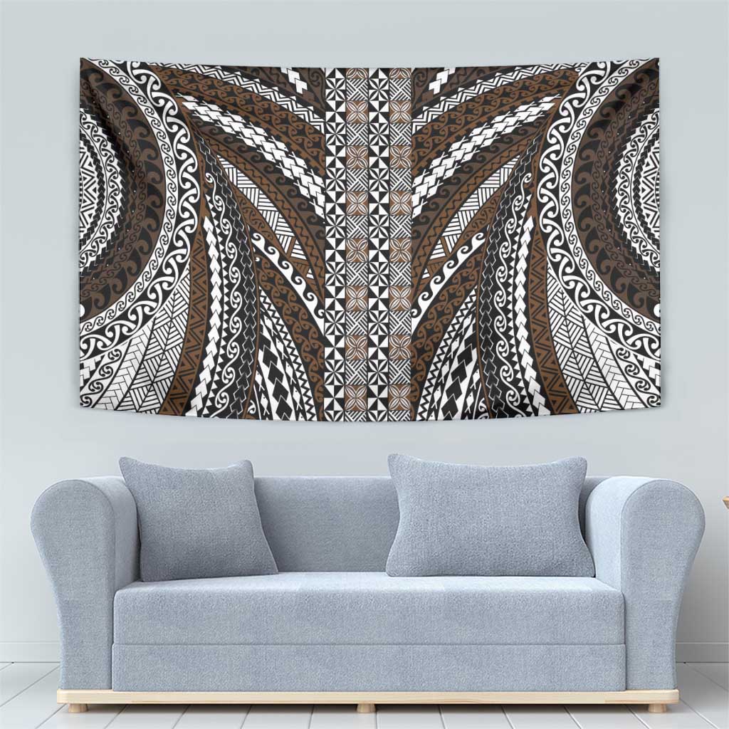 Brown Tongan Polynesian Tribal Tapestry - Polynesian Pride