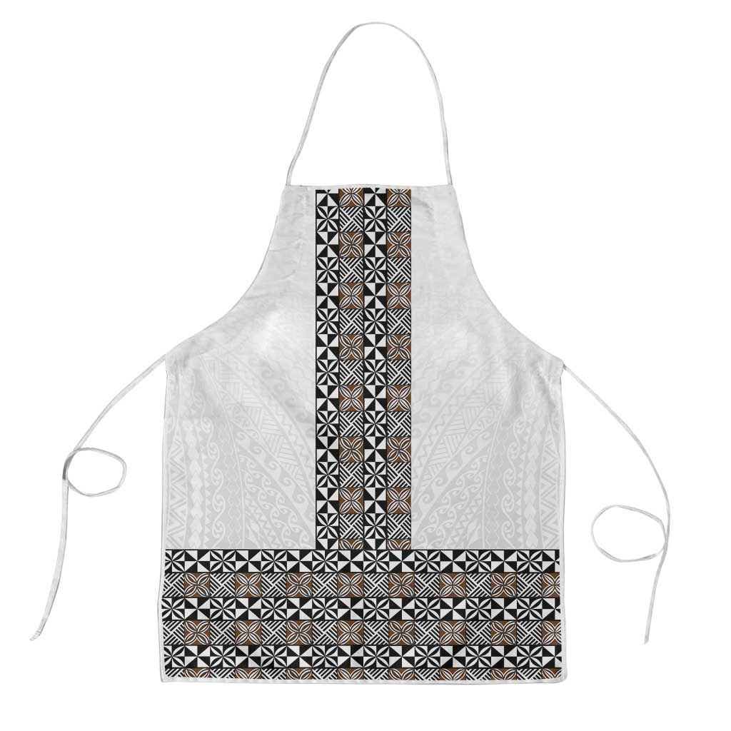 Light Gray Tongan Polynesian Tribal Apron - Polynesian Pride