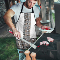 Light Gray Tongan Polynesian Tribal Apron - Polynesian Pride