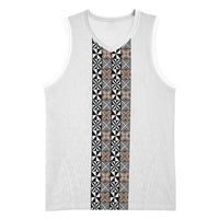 Light Gray Tongan Polynesian Tribal Basketball Jersey - Polynesian Pride