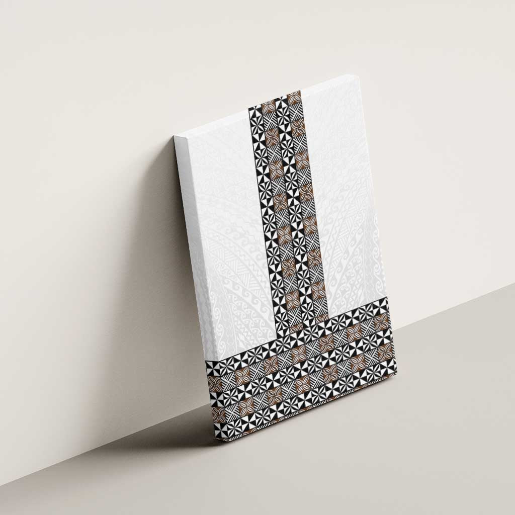 Light Gray Tongan Polynesian Tribal Canvas Wall Art - Polynesian Pride