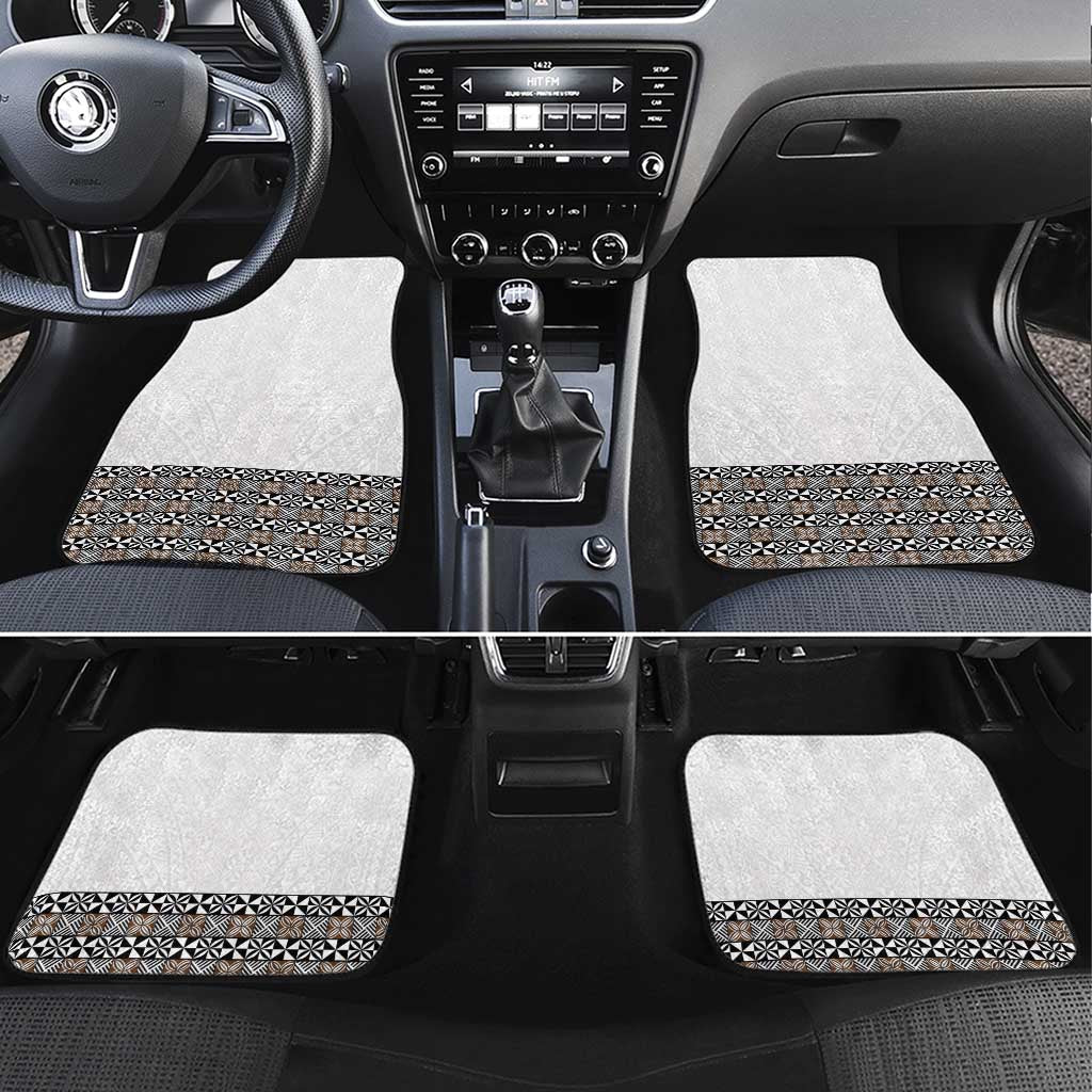 Light Gray Tongan Polynesian Tribal Car Mats - Polynesian Pride