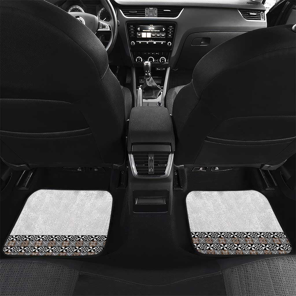 Light Gray Tongan Polynesian Tribal Car Mats - Polynesian Pride
