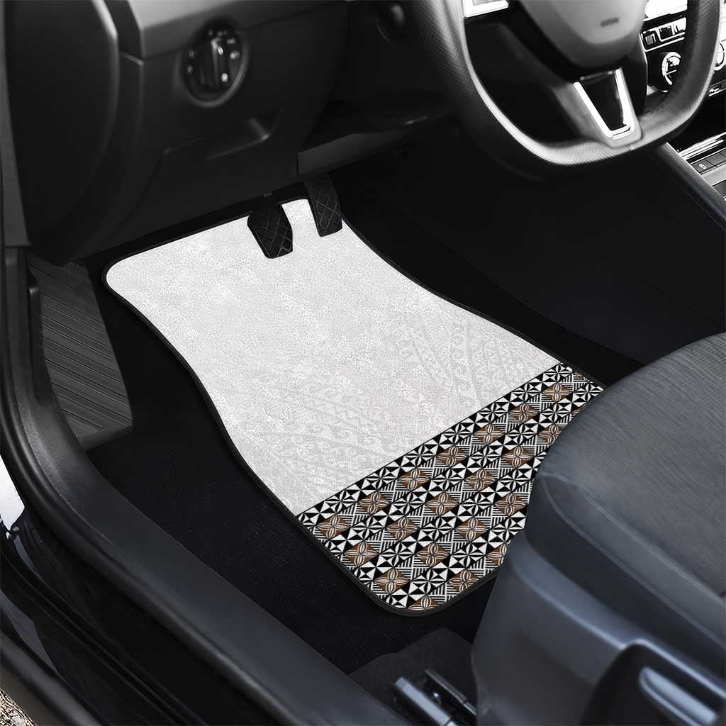 Light Gray Tongan Polynesian Tribal Car Mats - Polynesian Pride