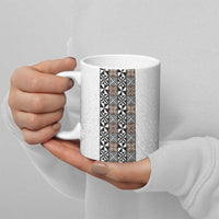 Light Gray Tongan Polynesian Tribal Ceramic Mug - Polynesian Pride
