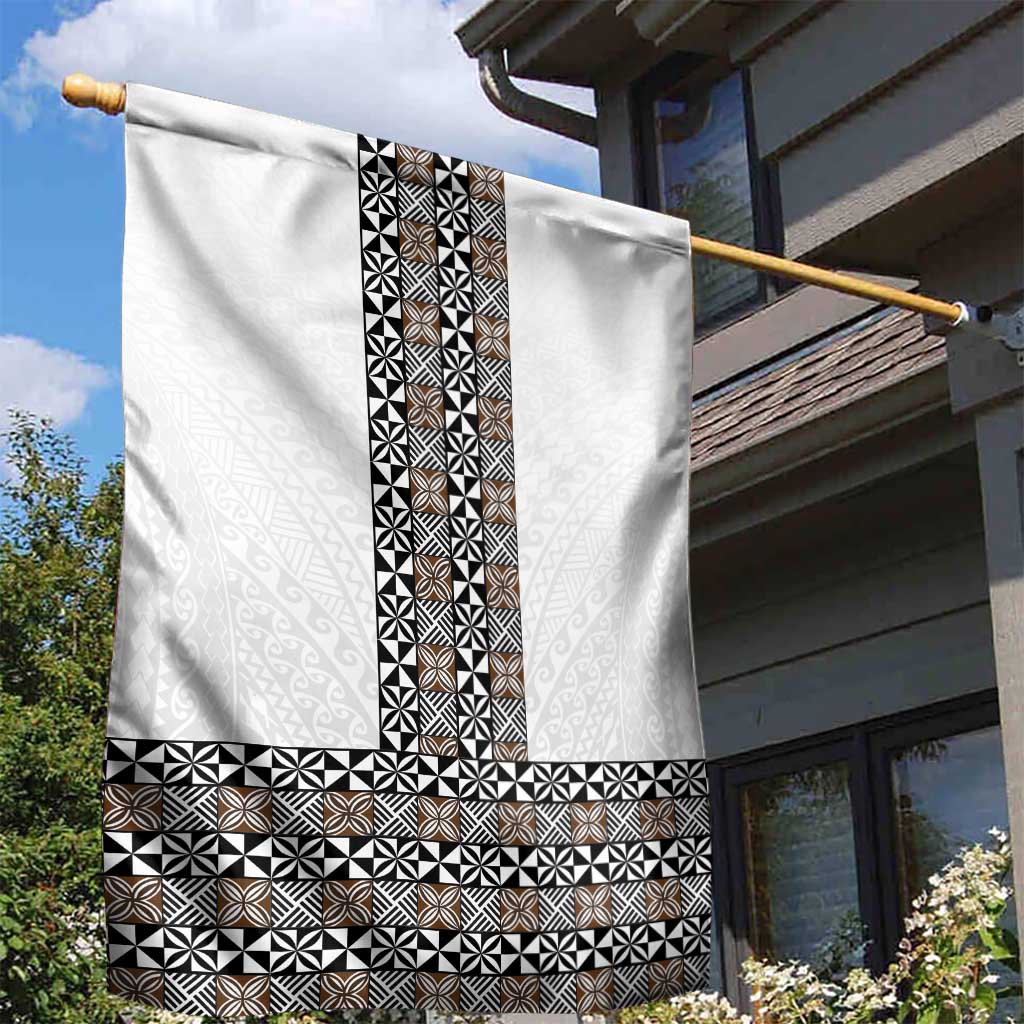 Light Gray Tongan Polynesian Tribal Garden Flag - Polynesian Pride