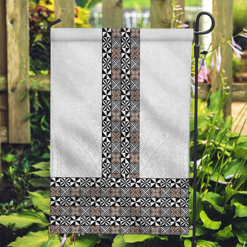 Light Gray Tongan Polynesian Tribal Garden Flag - Polynesian Pride