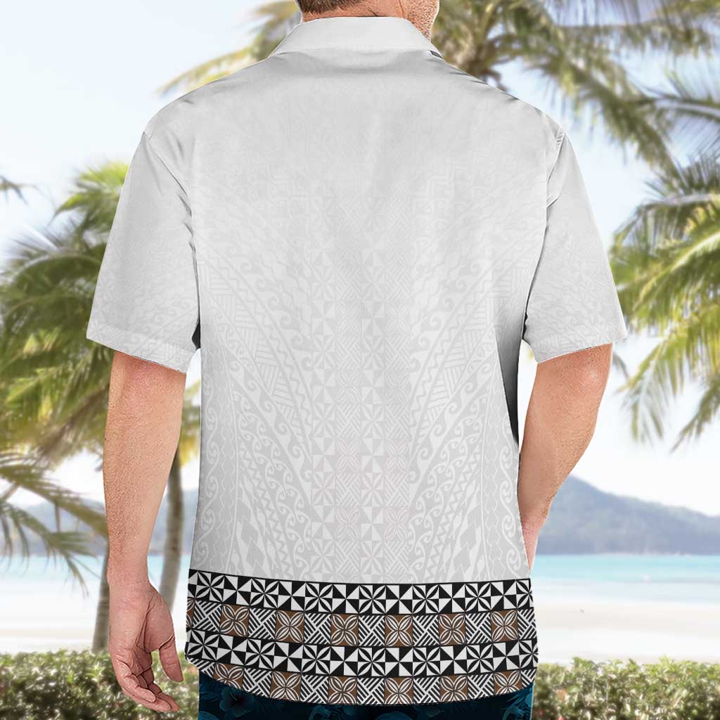 Light Gray Tongan Polynesian Tribal Hawaiian Shirt - Polynesian Pride