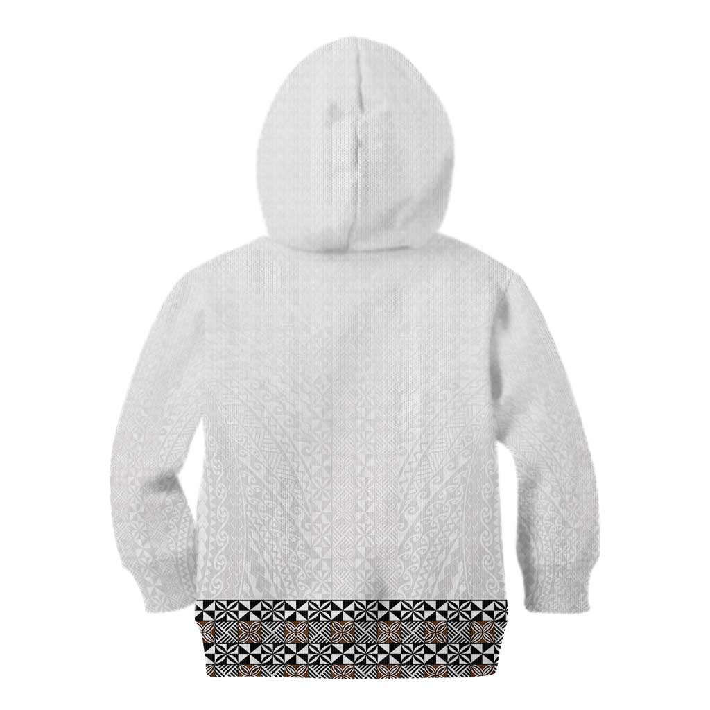 Light Gray Tongan Polynesian Tribal Kid Hoodie - Polynesian Pride