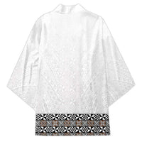 Light Gray Tongan Polynesian Tribal Kimono - Polynesian Pride