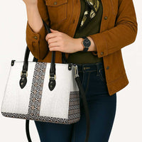 Light Gray Tongan Polynesian Tribal Leather Bag - Polynesian Pride