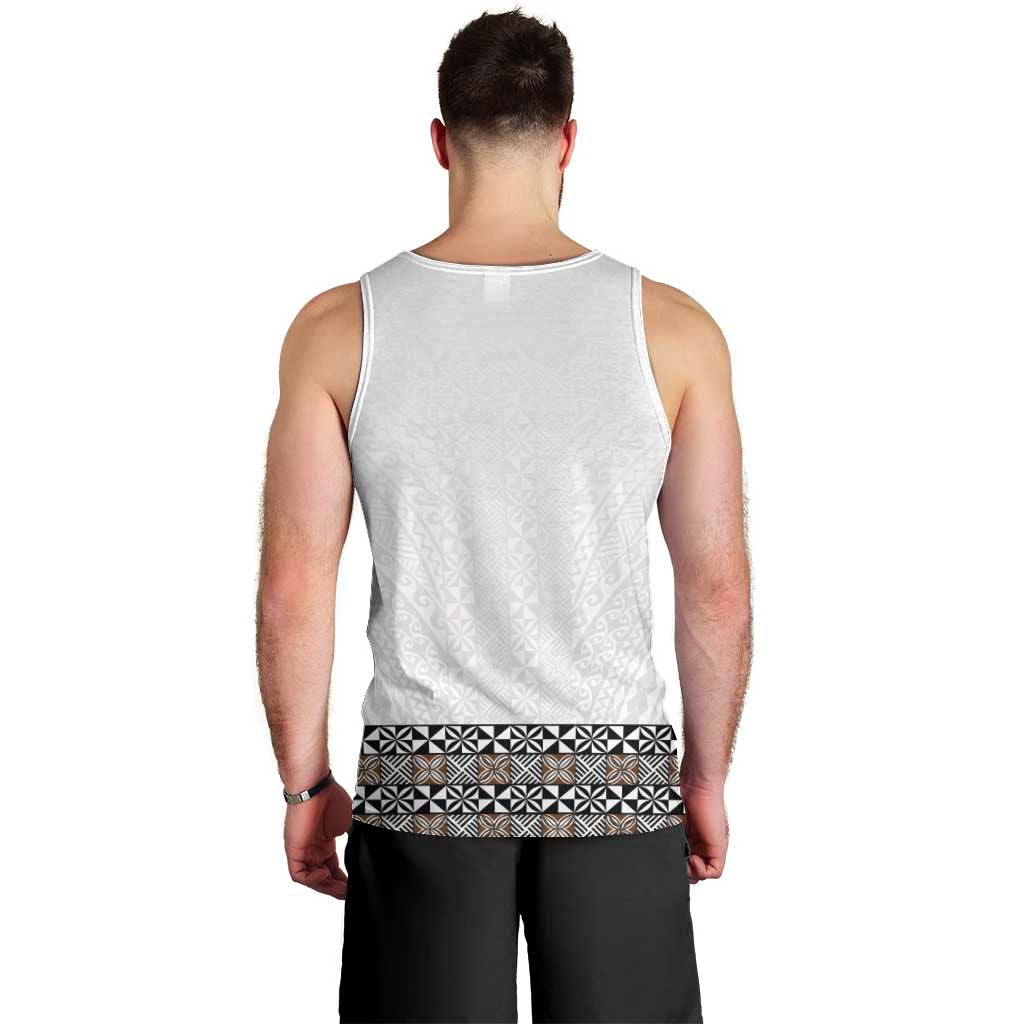 Light Gray Tongan Polynesian Tribal Men Tank Top - Polynesian Pride