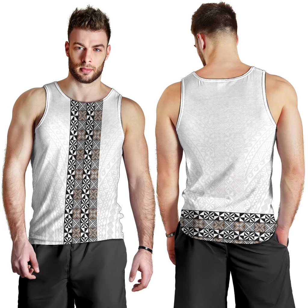 Light Gray Tongan Polynesian Tribal Men Tank Top - Polynesian Pride