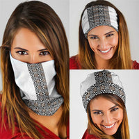 Light Gray Tongan Polynesian Tribal Neck Gaiter - Polynesian Pride