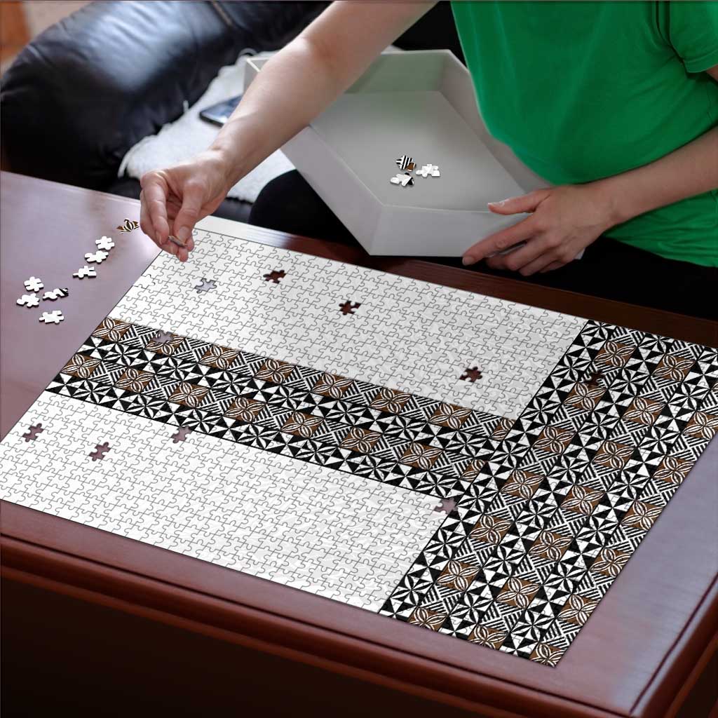 Light Gray Tongan Polynesian Tribal Puzzle - Polynesian Pride