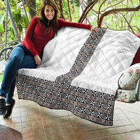 Light Gray Tongan Polynesian Tribal Quilt - Polynesian Pride