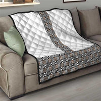 Light Gray Tongan Polynesian Tribal Quilt - Polynesian Pride