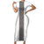 Light Gray Tongan Polynesian Tribal Short Sleeve Bodycon Dress - Polynesian Pride
