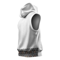 Light Gray Tongan Polynesian Tribal Sleeveless Hoodie - Polynesian Pride